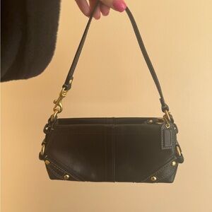 Mini black Coach Carly bag